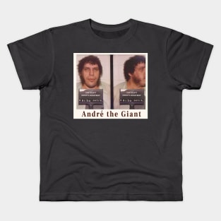 André the Giant Mug Shot Kids T-Shirt